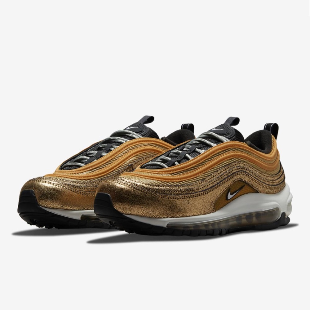 Gold and black Nike air max 97